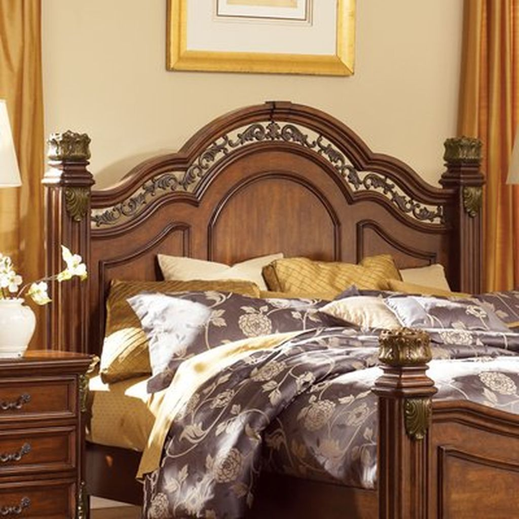 Wooden headboard for bedroom