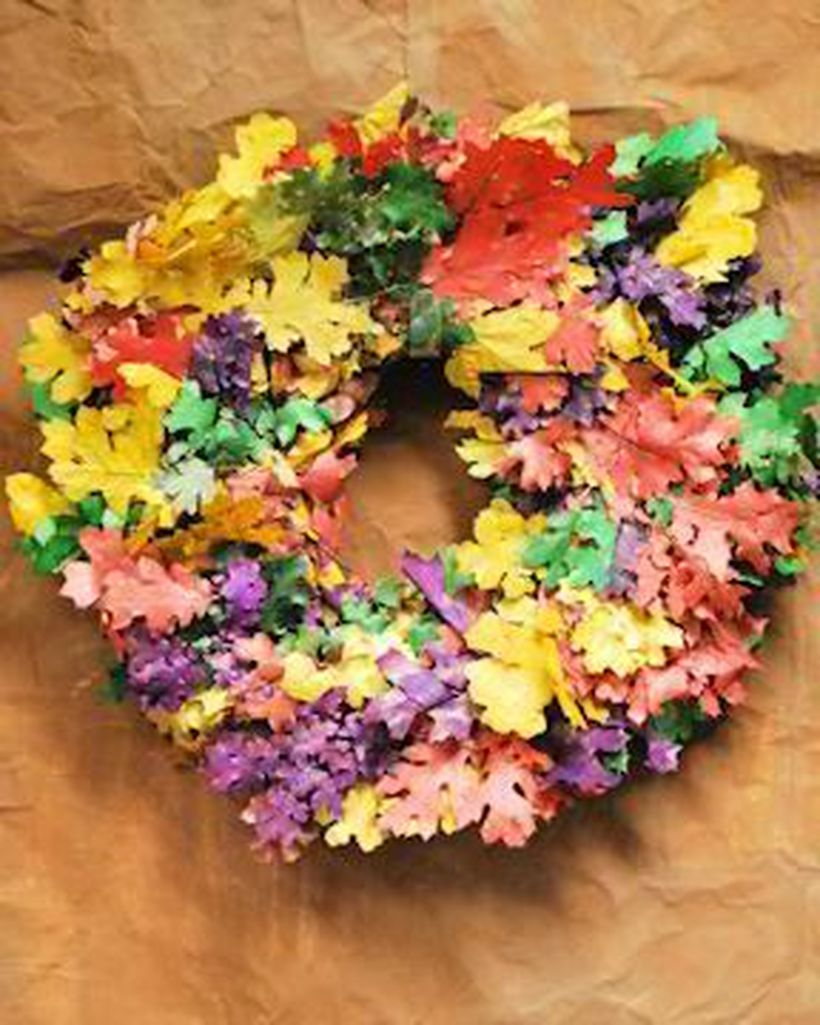 Autumn leaves craft wreaths