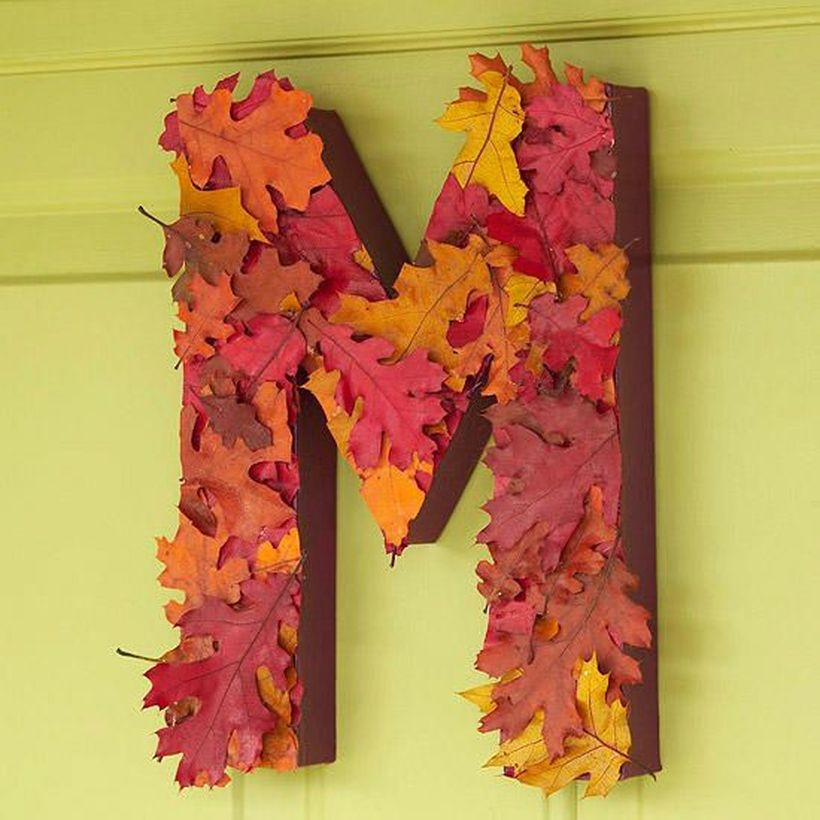 Best autumn leaves craft alphabet shape