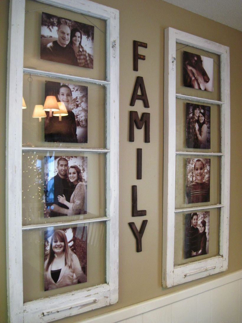 Best rustic wall art ideas with gallery from recycled window frames