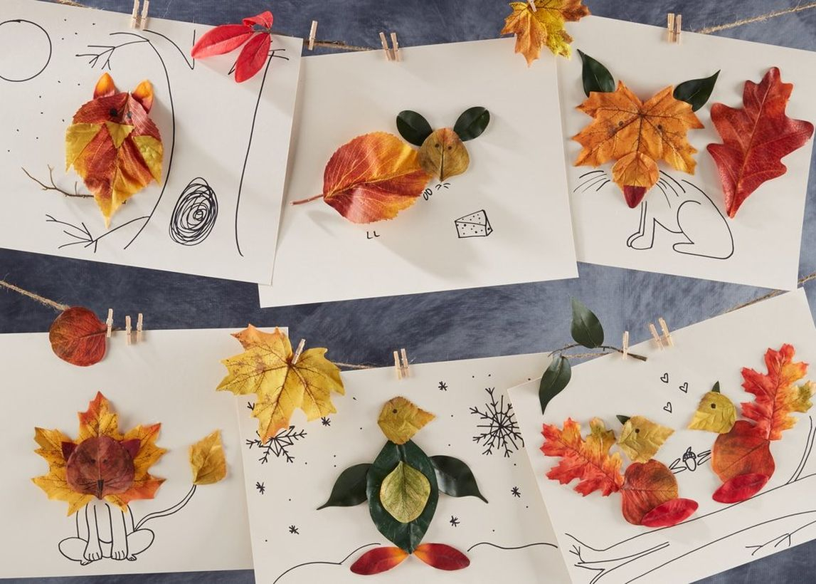 Kristine cooke stylist autumn leaves and critters