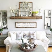 Simple rustic wall art ideas with wooden window frame, a hanging racks to put store houseplant