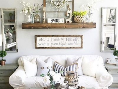 Simple rustic wall art ideas with wooden window frame, a hanging racks to put store houseplant