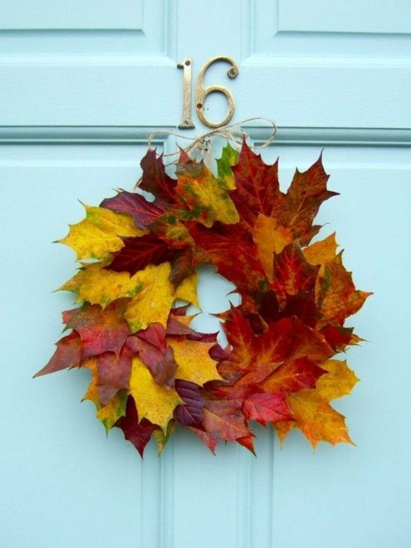Small autumn leaves craft decoration