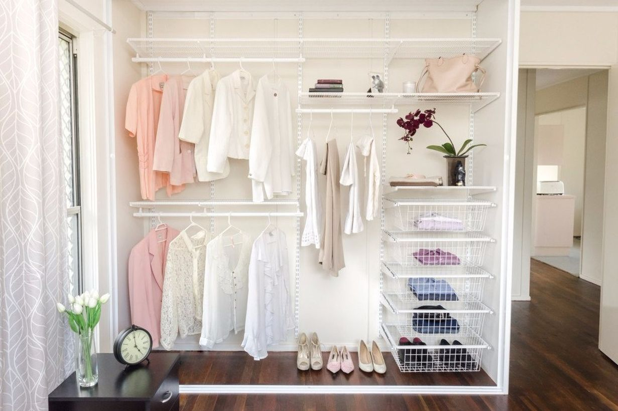 A magnificent curtained wardrobe.