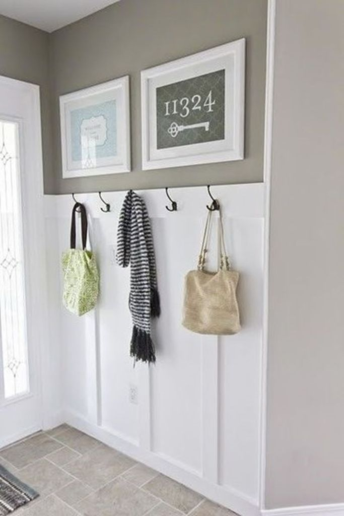 An amazing hooks on the walls to keep all your coats, bags, backpacks to perfect your entryways