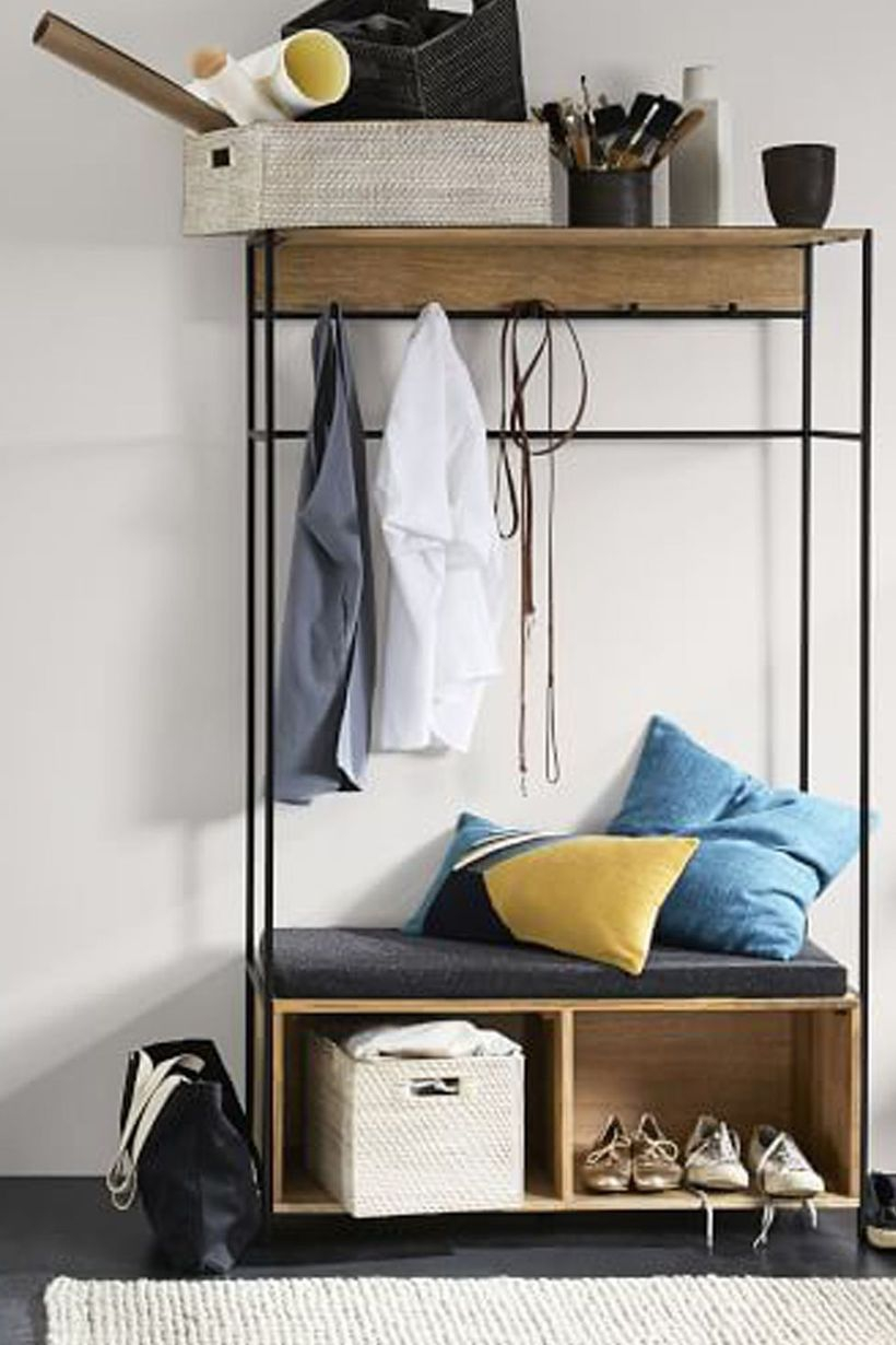 An amazing industrial storage hall stand.