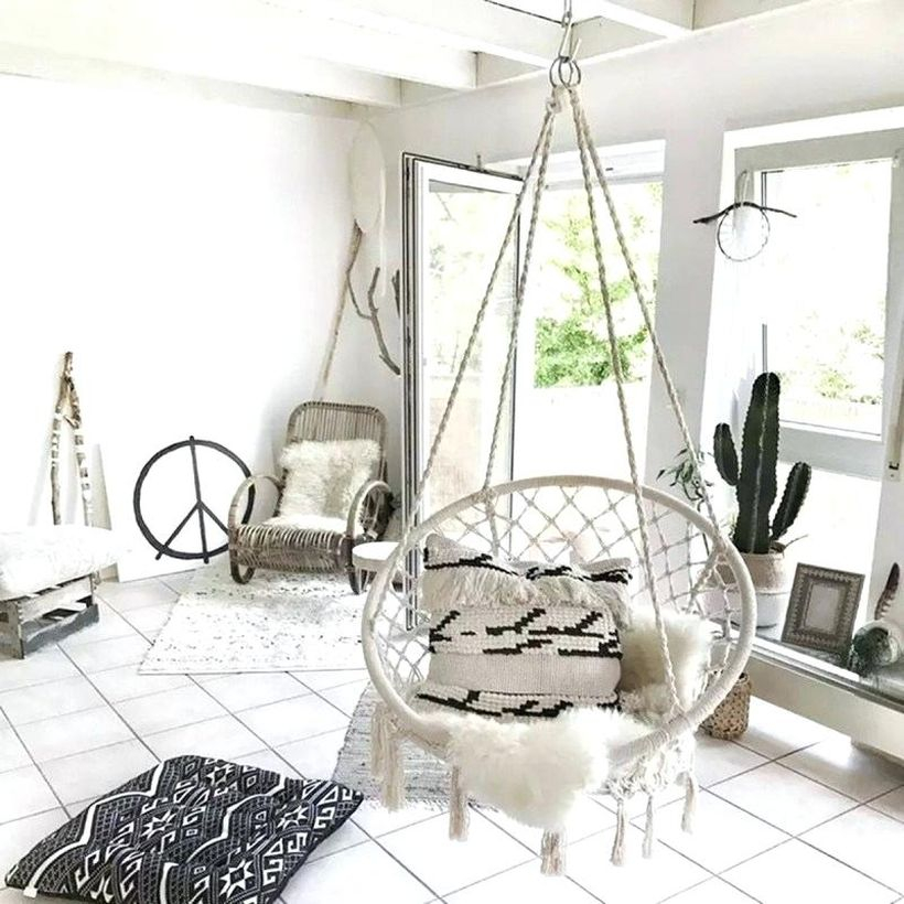 Boho hanging lounge chair aldi macrame.