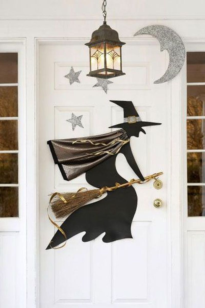 Glam witch in flight