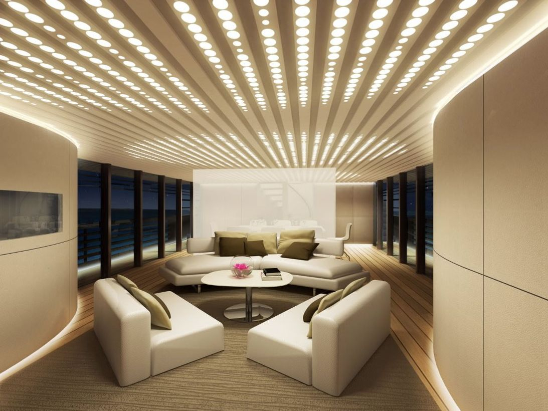 In a large room, single overhead equipment may not be enough. In most cases, pot lights are a good solution, but if the lighting is recessed, consider hanging some fixtures throughout the room.