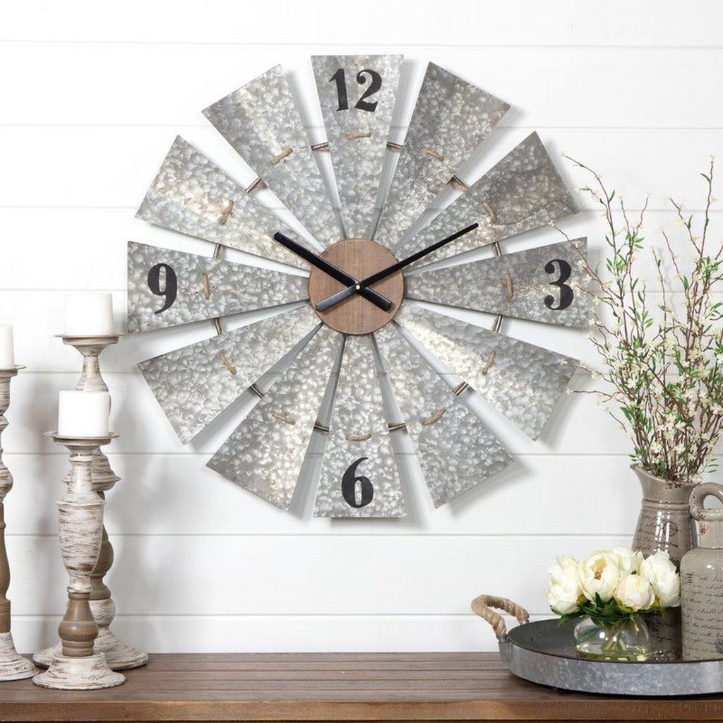 Iron clock wall decoration