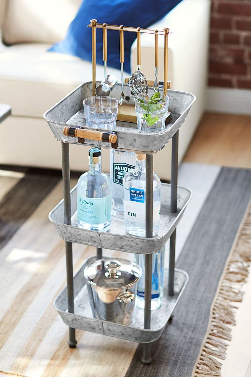 Rainier galvanized storage cart.