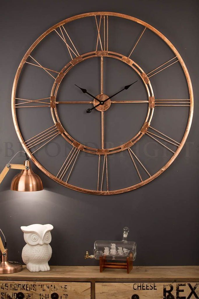 Rose gold clock wall decoration