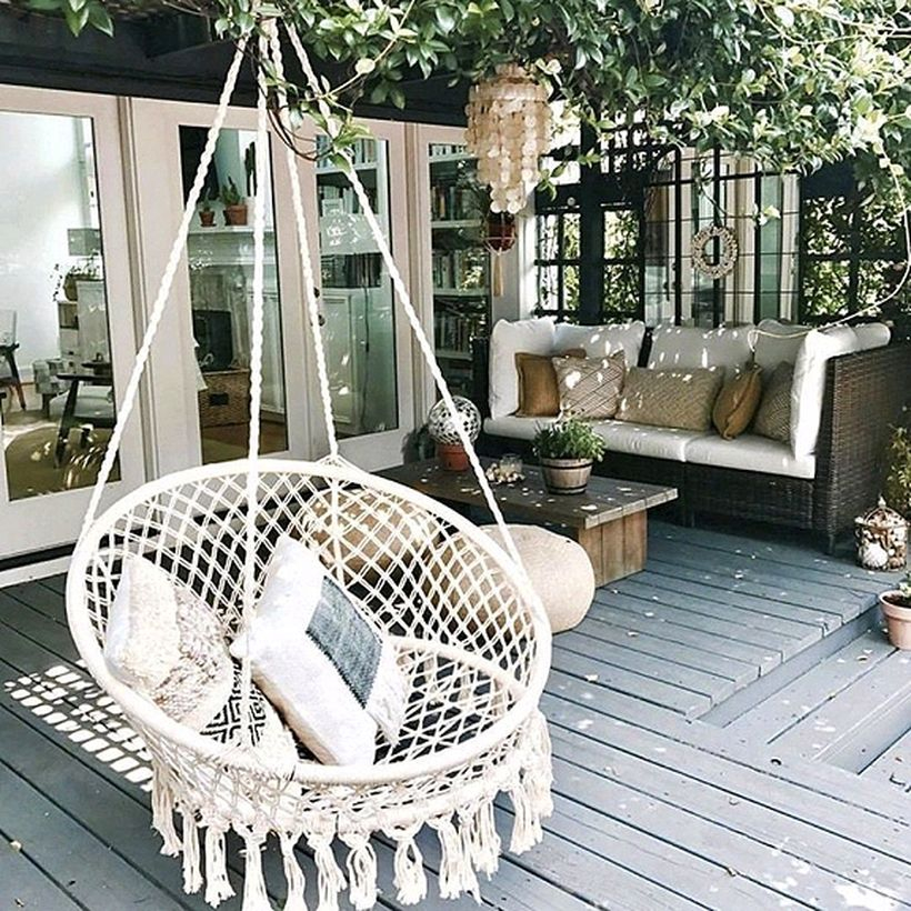 Salıncak sandalye nordic hanging macrame chair