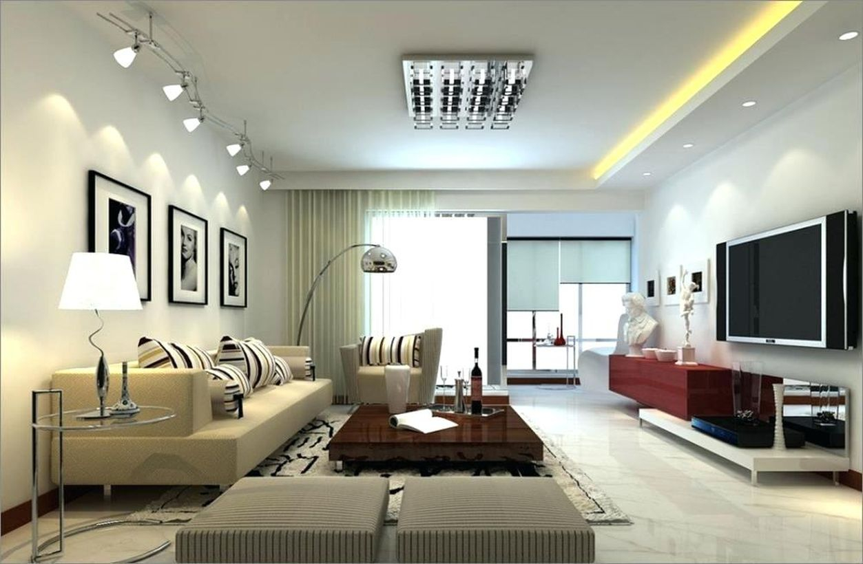 There are no ceiling lights? No problem, you can still create a central light source with arc floor lamps.
