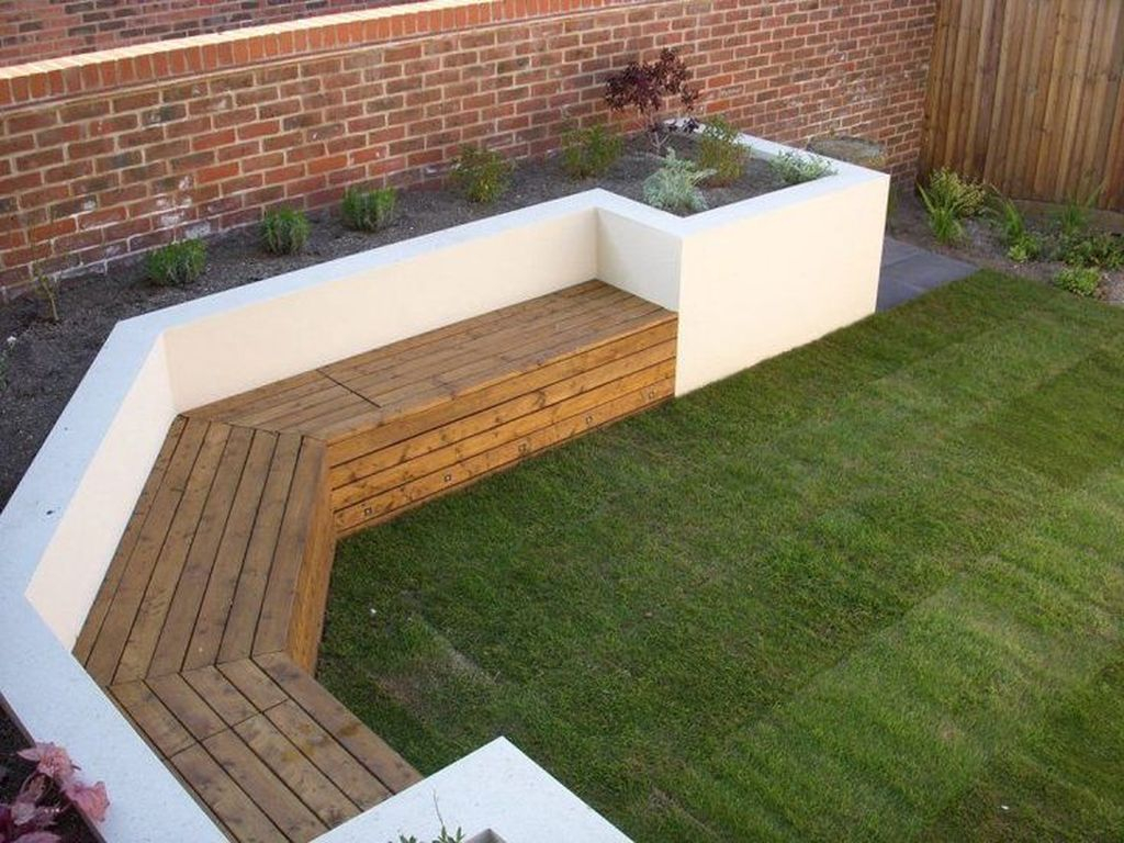Unique wooden bench to beautify your backyard