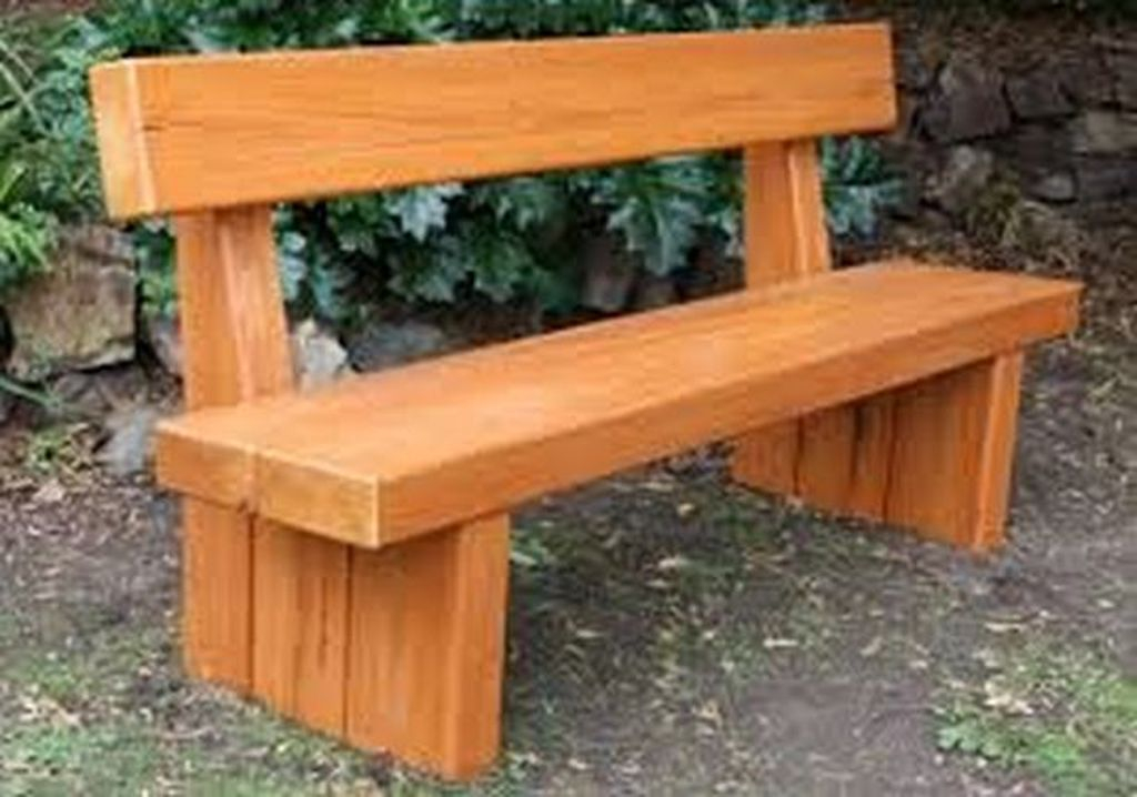 Wooden bench for outdoor