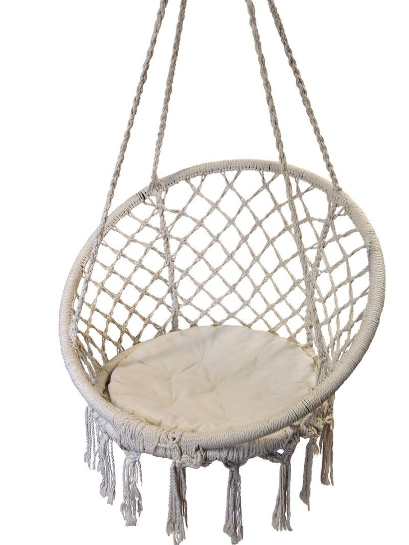 Zanui hanging macrame chair.