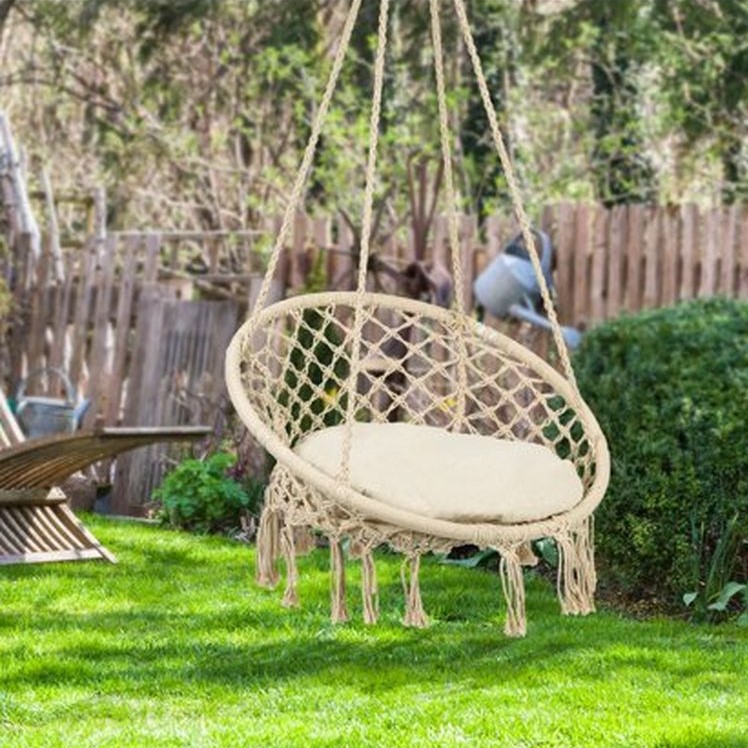 Zerone hanging macrame chair.
