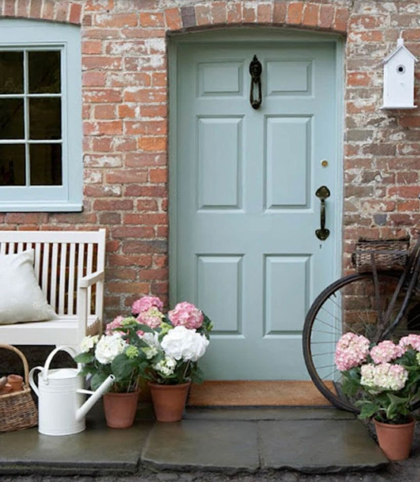 Best pastel blue front door makes your home sweet to look at