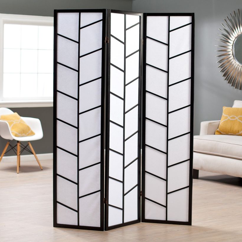 Black and white paper room divider