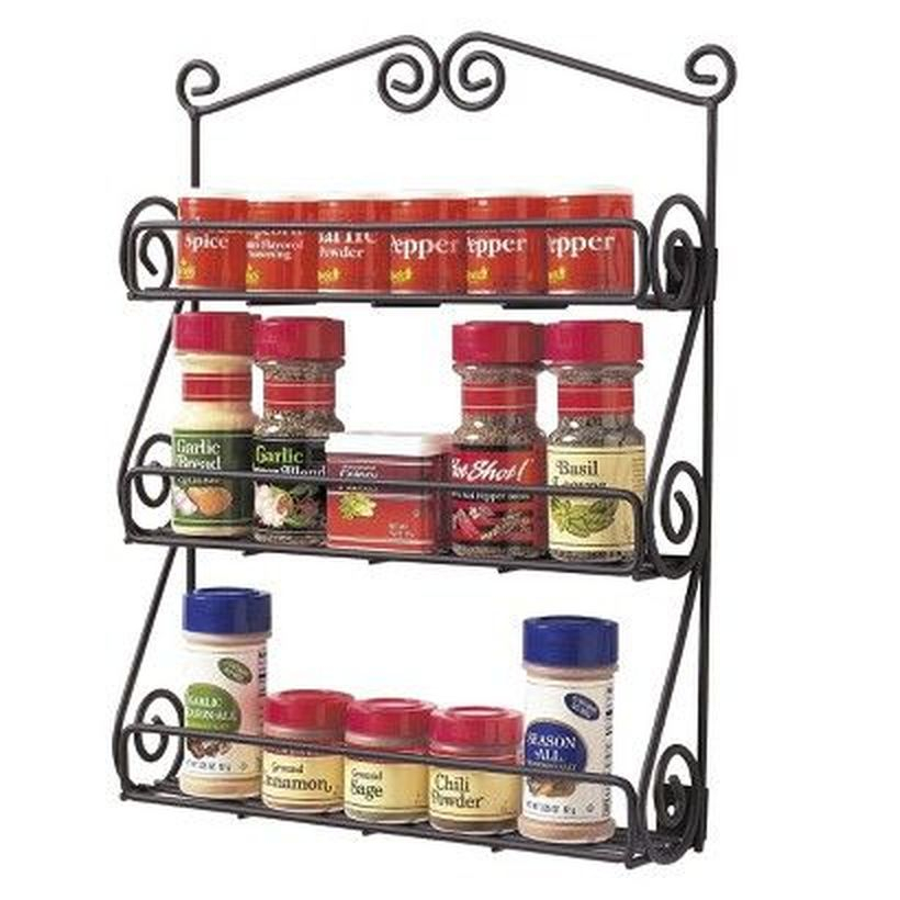 Black iron graded rack organizer