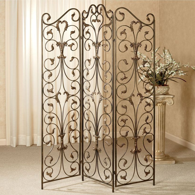 Black iron room divider