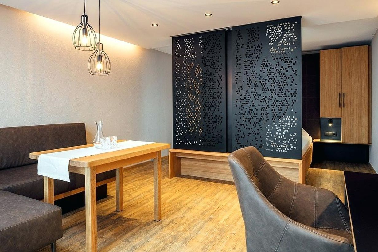 Black sliding glass room dividers