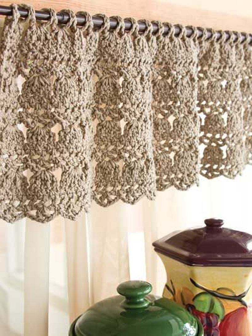 30 Pretty Crochet Window Curtain Ideas For Your Interior Design ...