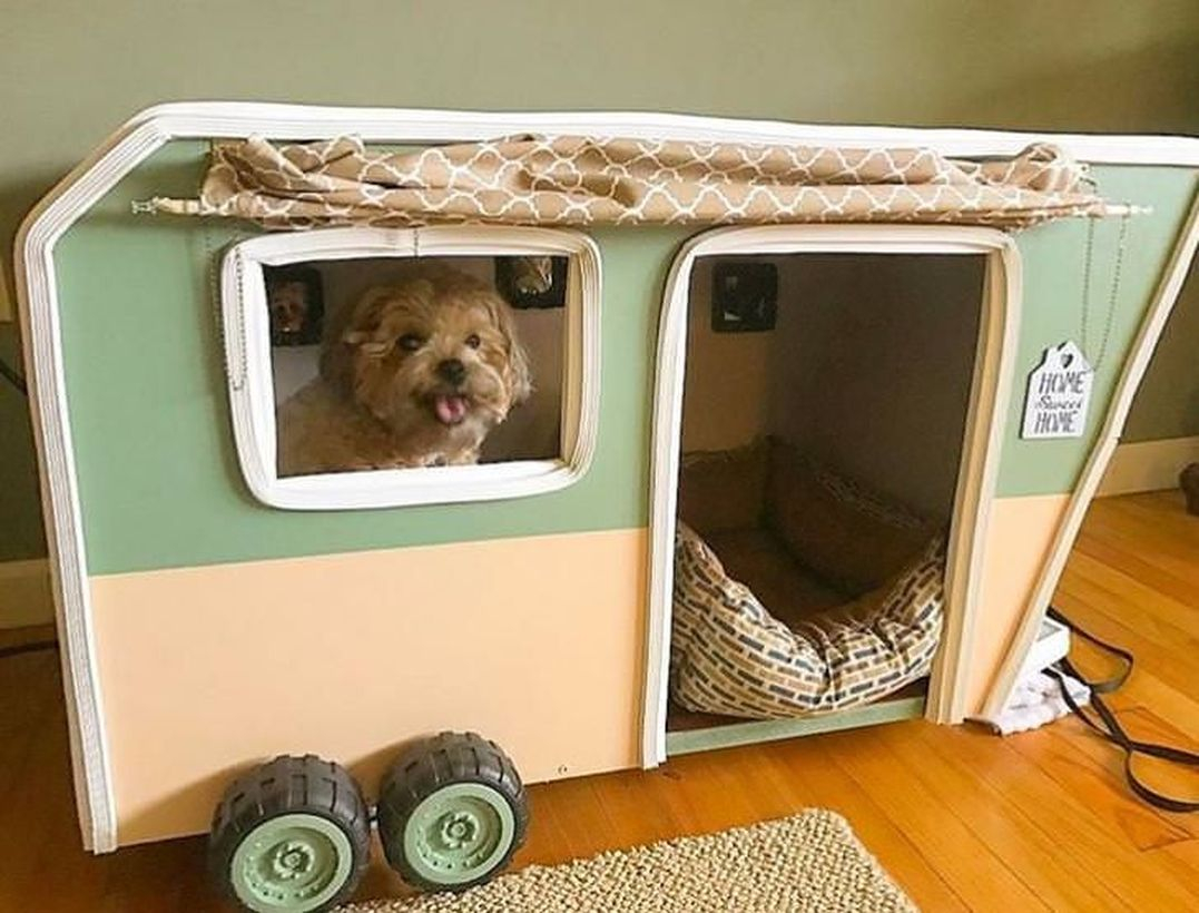 Bus-shaped dog house