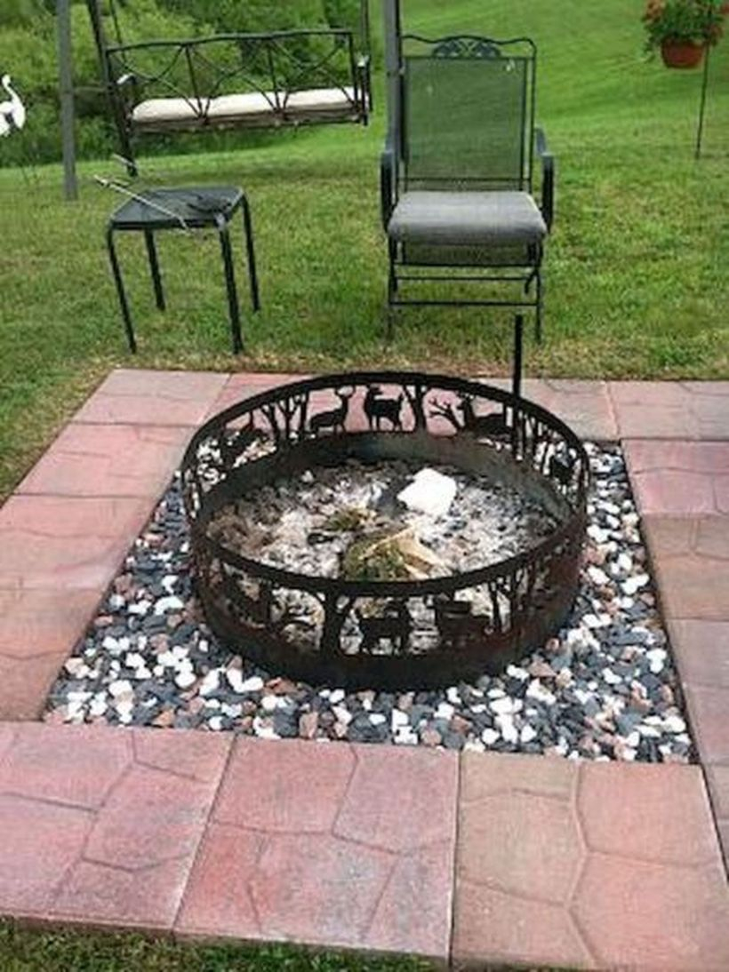Circle iron fire pit