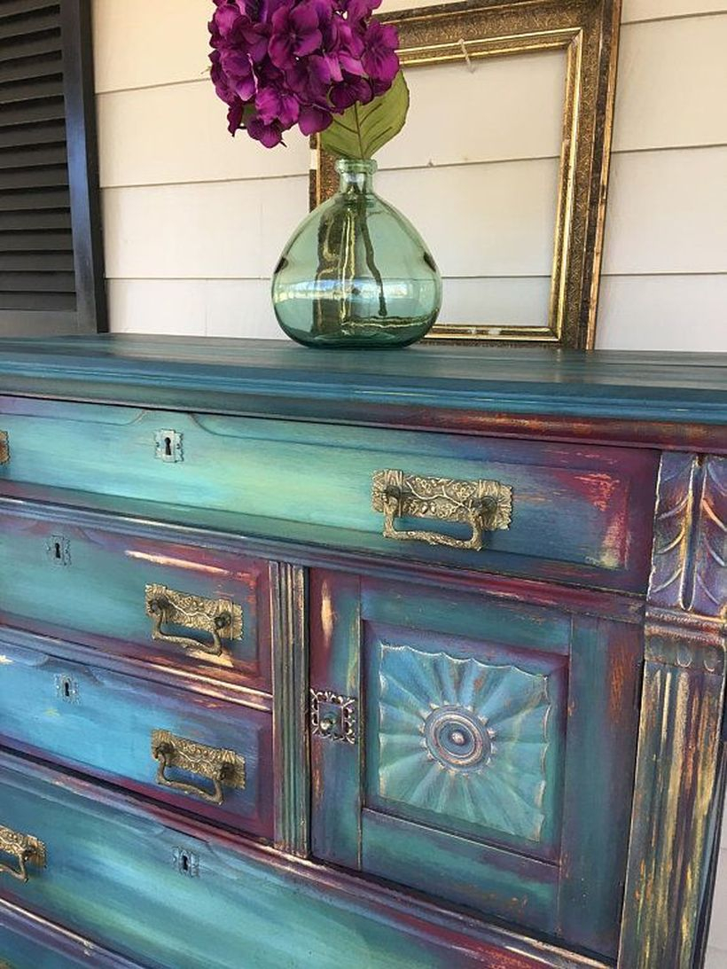 Classic wooden cabinet for entryway