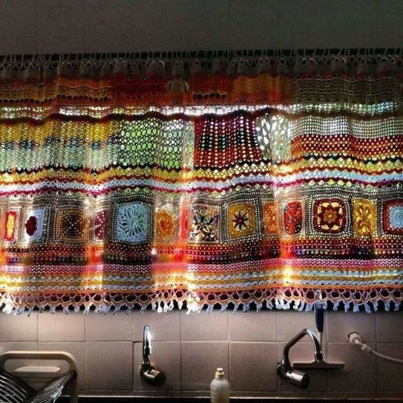Colorful pattern curtain