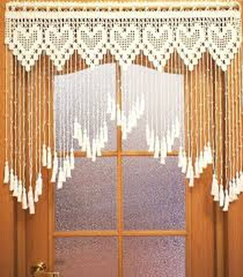 Cute white pattern curtain