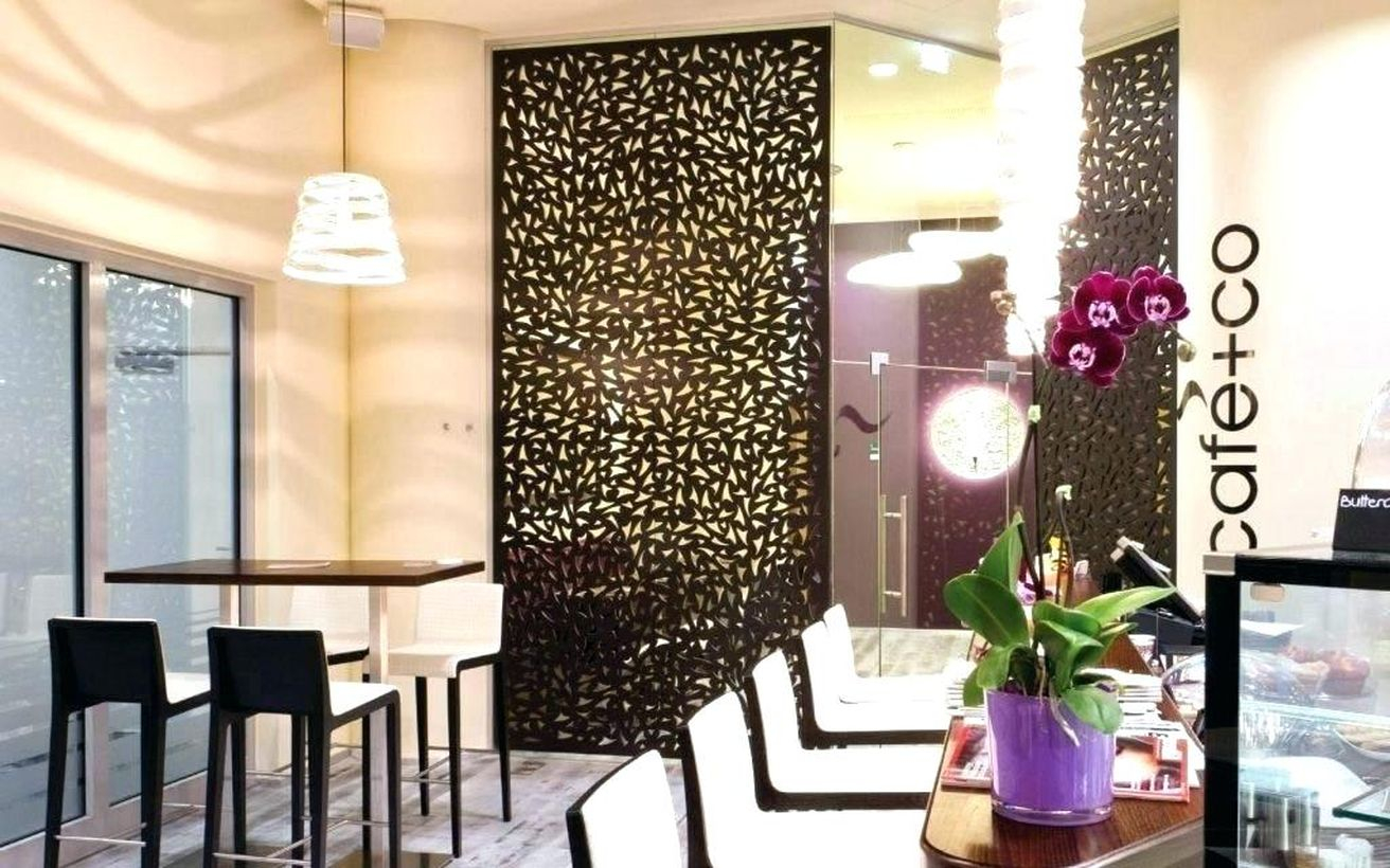 Glass wall separate room divider