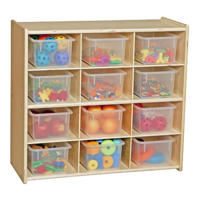 Interesting storage ideas with clear color to look simple