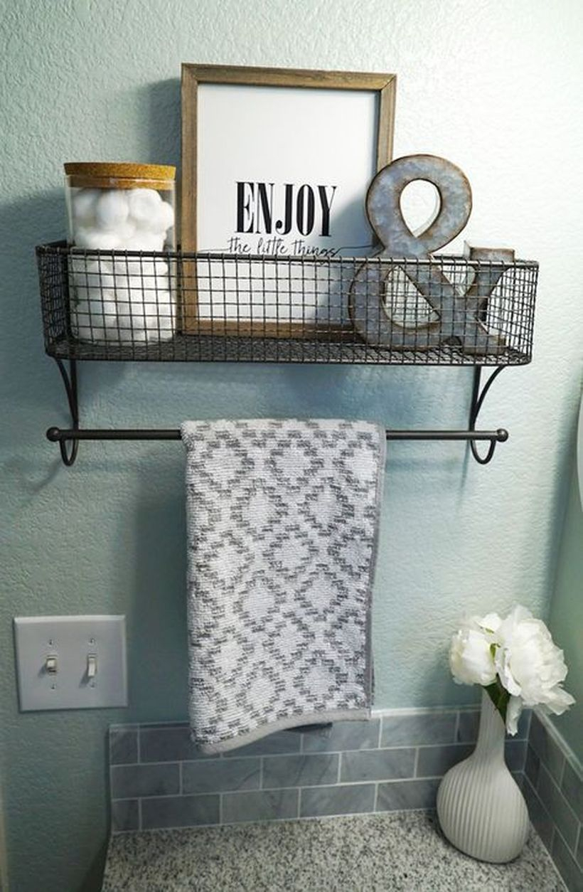 Iron basket for small bathroom