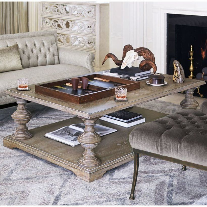 Large wooden coffee table
