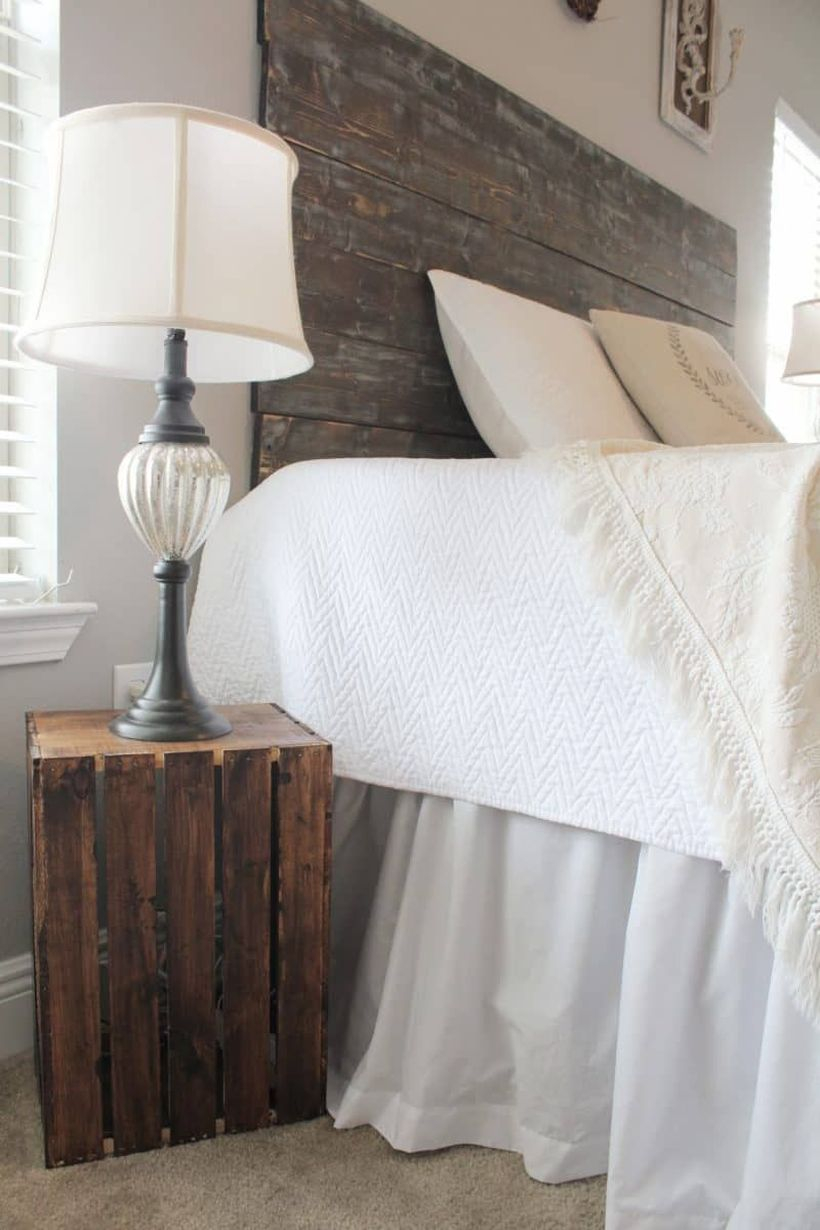 Night stand from wooden pallet