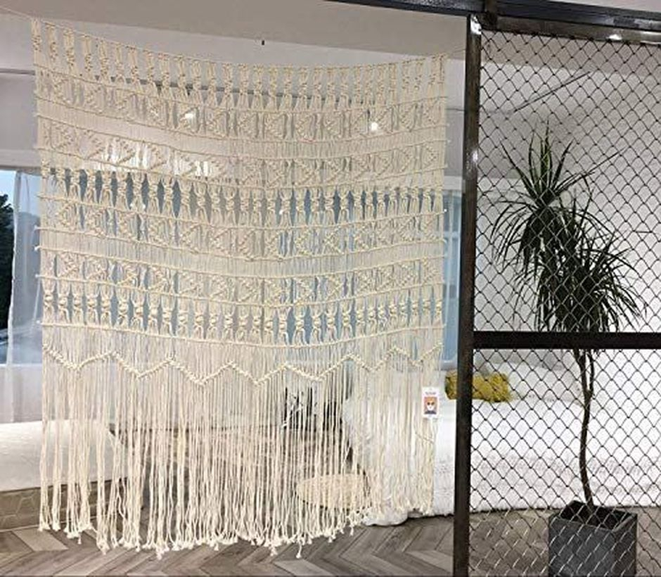 Pattern white curtain