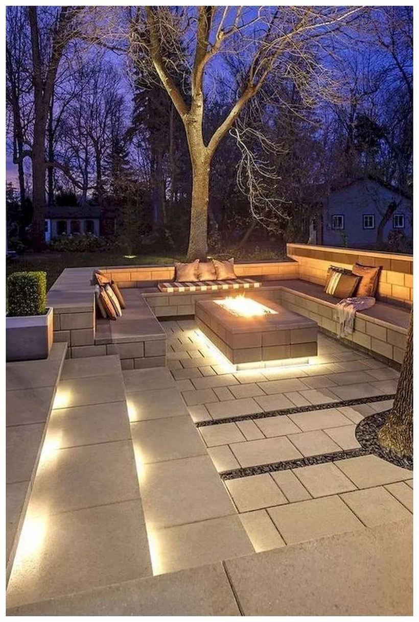 Rectangular shape fire pit