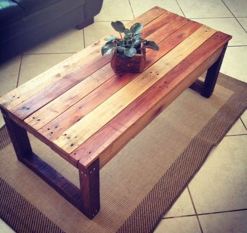 Simple wooden coffee table