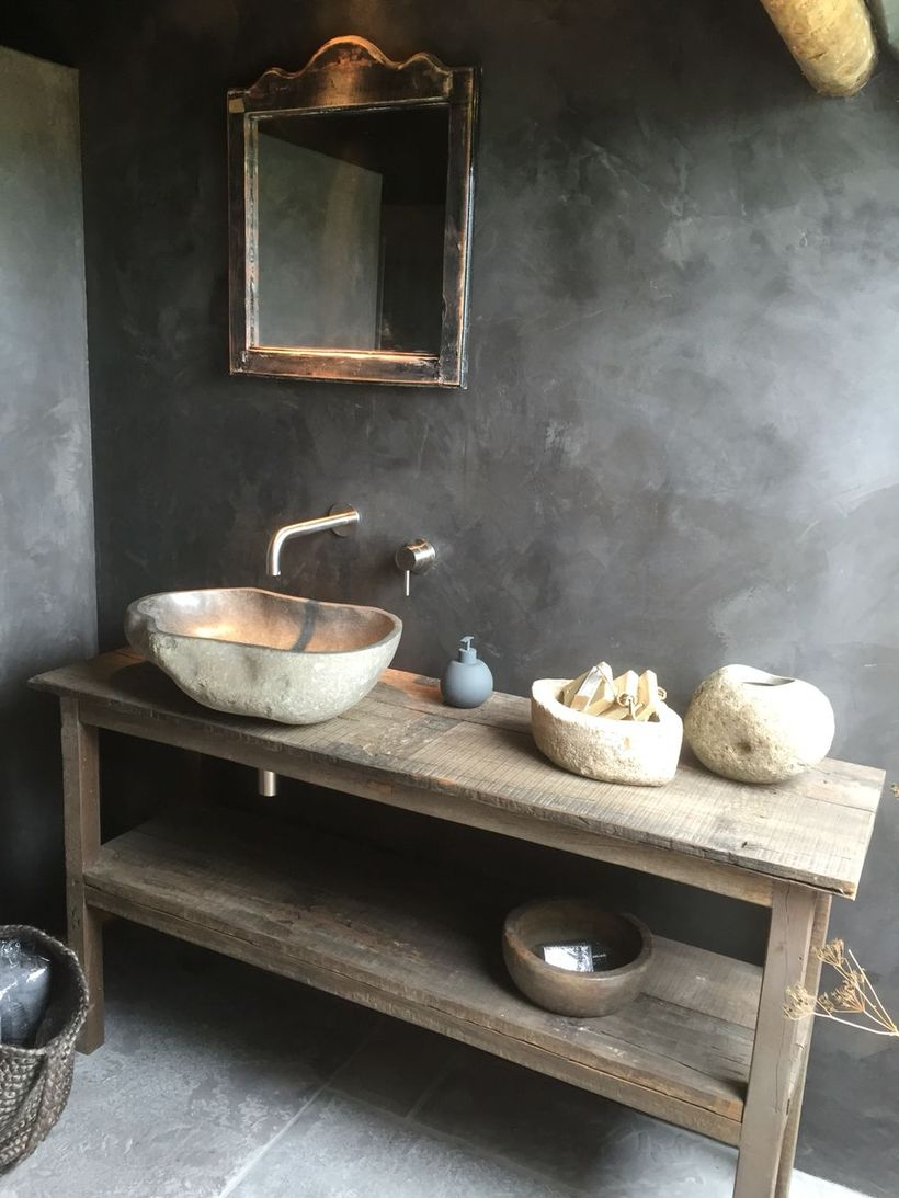 Simple wooden table sink