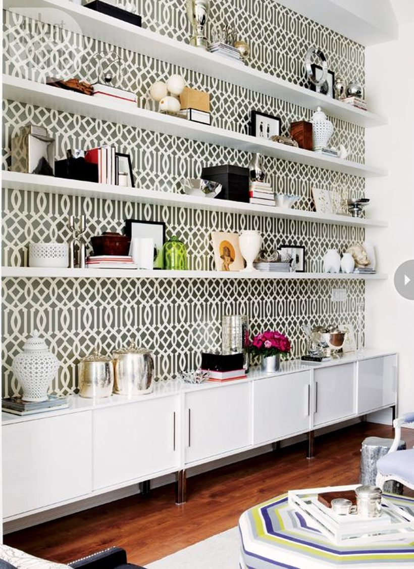Smart white bookshelves design