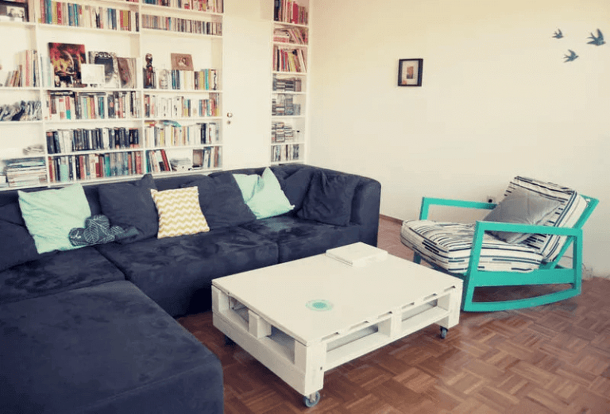 Square white coffee table