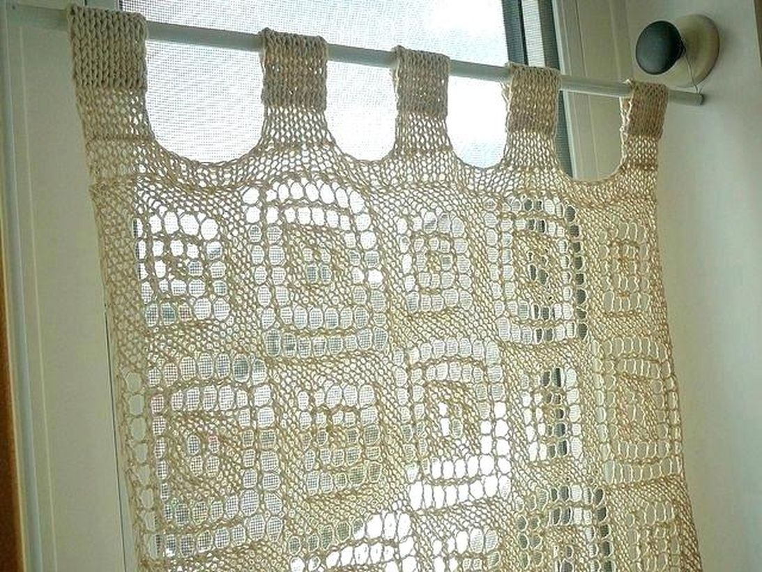 30 Pretty Crochet Window Curtain Ideas For Your Interior Design ...