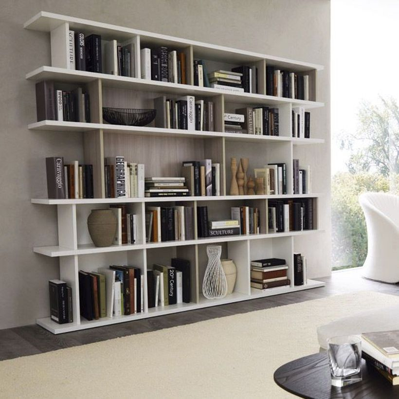 Stunning white bookshelves ideas