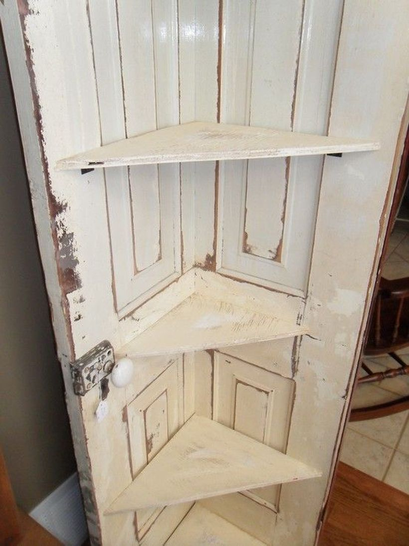 Tiered rack from remodel door