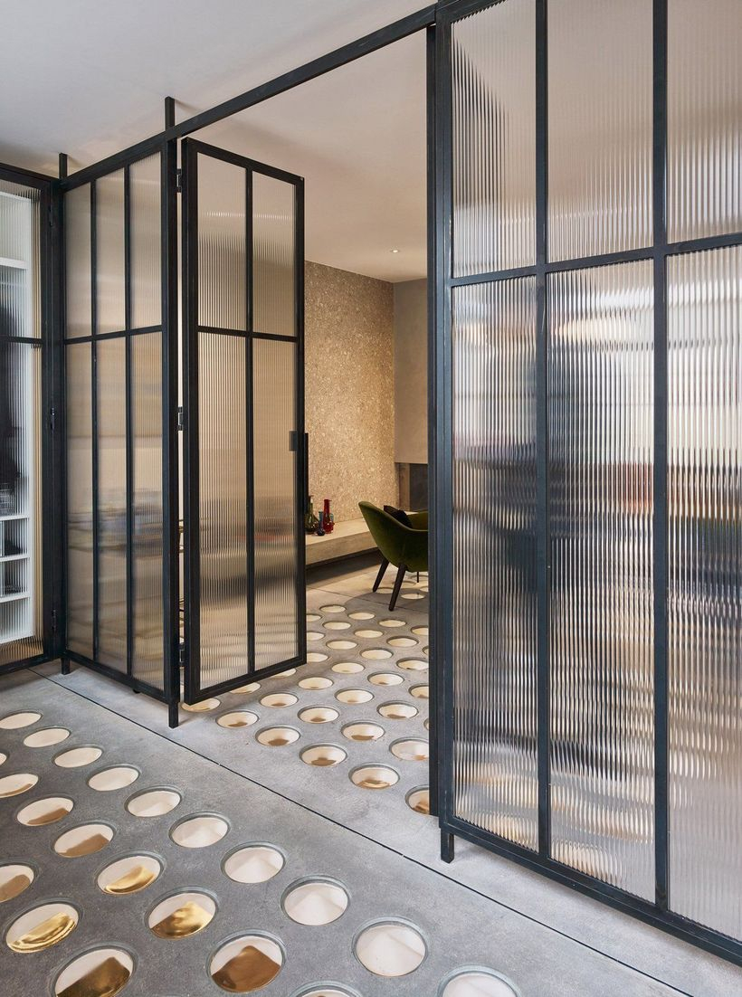 Transparent plastic room divider