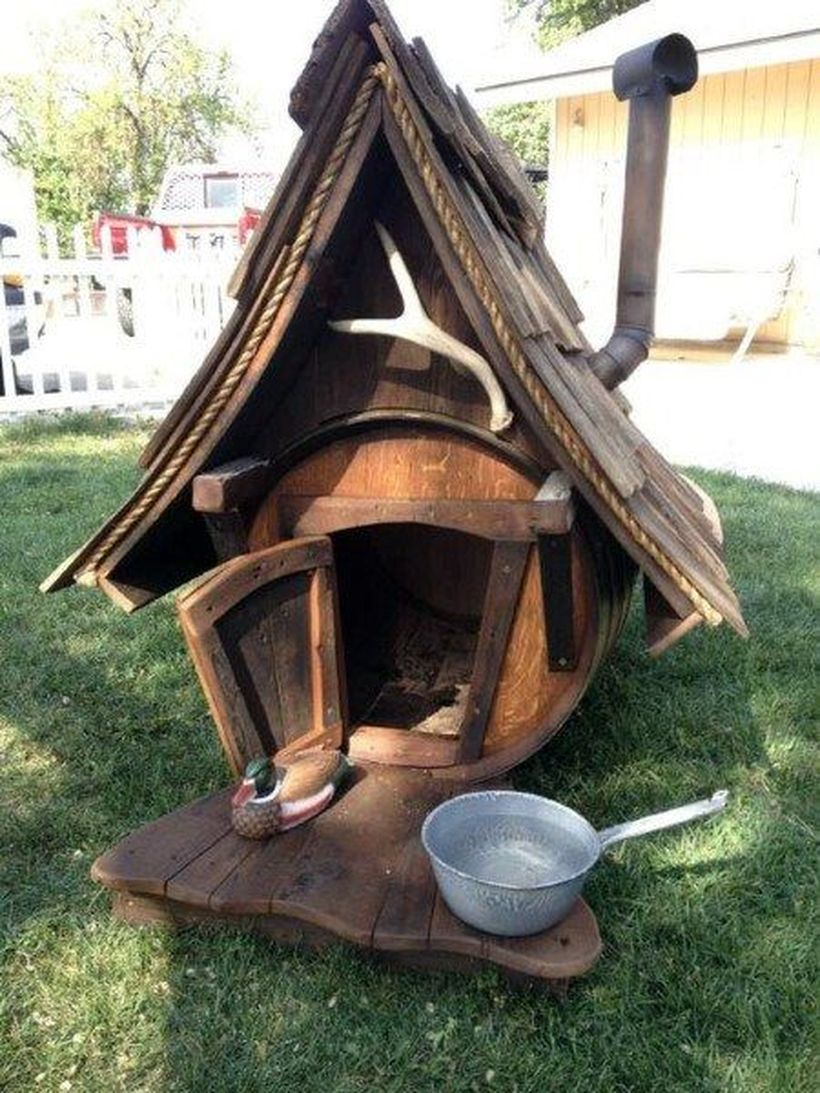 Unique rustic dog house